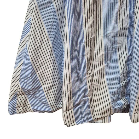 Free Assembly Women's Baby Blue, White & Black Cotton A-Line Drawstring Skirt w - Picture 9 of 11